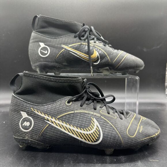 Nike Other - Nike SuperFly 8 Academy Black Gold Youth Size 5.5Y Soccer Turf Shoes DJ2854-007
